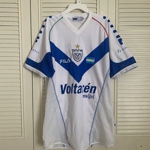Soccer Jersey 2003 club Velez Argentina FILA Novartis Futbol white Voltaren